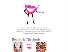 Tablet Screenshot of beautyandthesnob.com